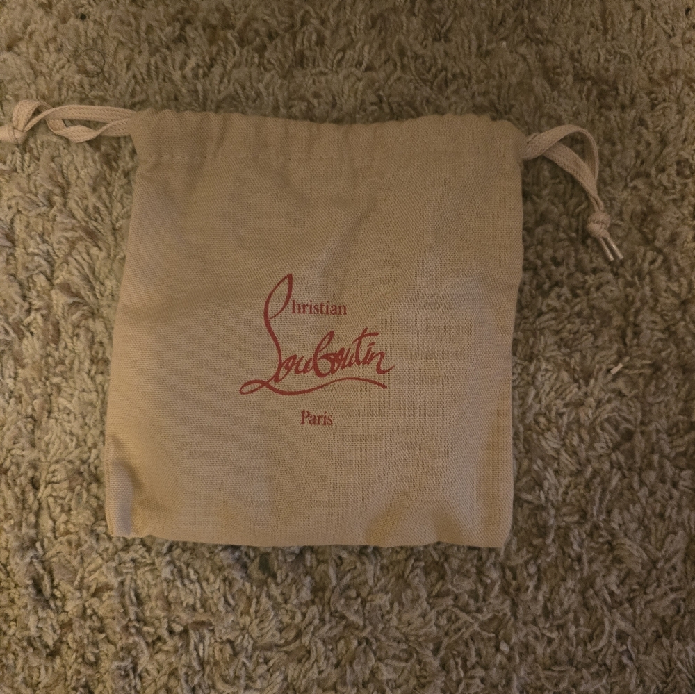 Christian Louboutin Beige Drawstring Pouch